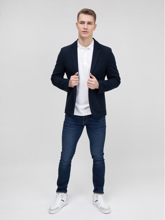 BIG STAR BIG STAR Polo markolinos_101 Biały Basic Fit