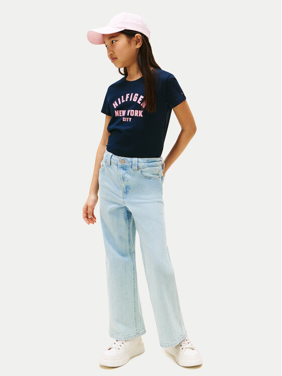Tommy Hilfiger Tommy Hilfiger T-Shirt Graphic KG0KG08813 Granatowy Regular Fit