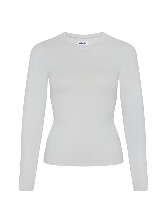 Style Republic Style Republic T-Shirt Long Sleeve T-Shirt Szary Curvy Fit