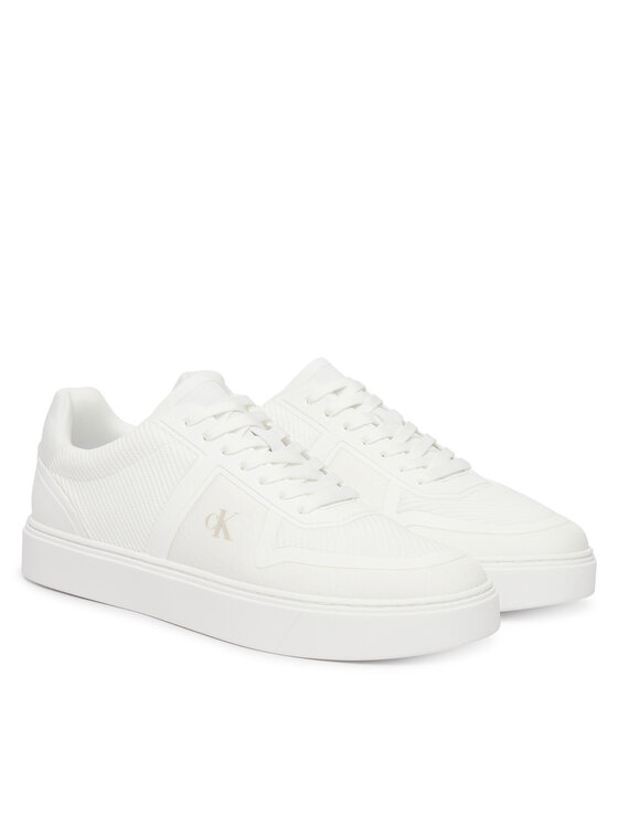 Calvin Klein Calvin Klein Sneakersy Classic Cups Laceup Knit HM0HM02130 Biela