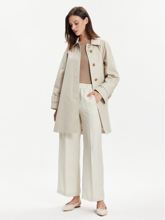 Marella Marella Tenchcoat Fattore 2413021091 Beige Relaxed Fit