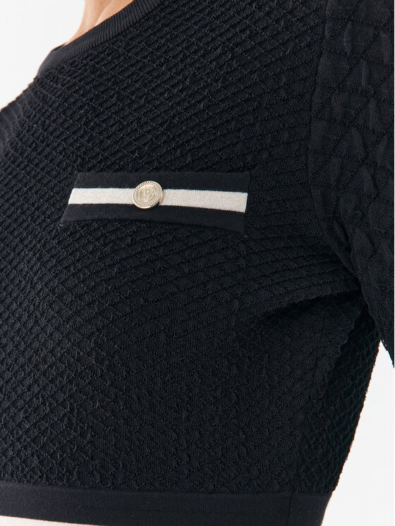 Liu Jo Sport Liu Jo Sport Kötött ruha TF3061 MS011 Fekete Slim Fit