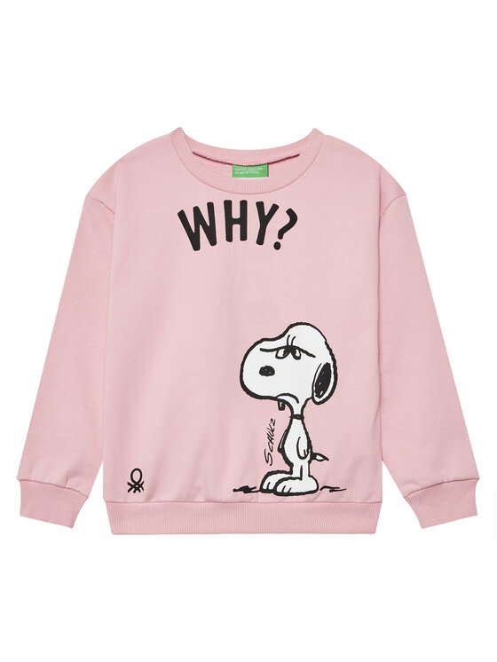United Colors Of Benetton Bluza 3UNIC10NF Różowy Relaxed Fit