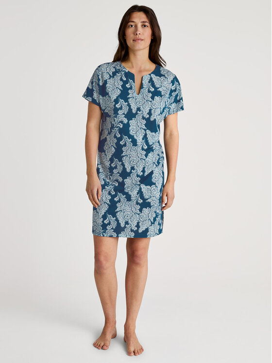 Calida Calida Camicia da notte 31357 Blu Comfortable Fit
