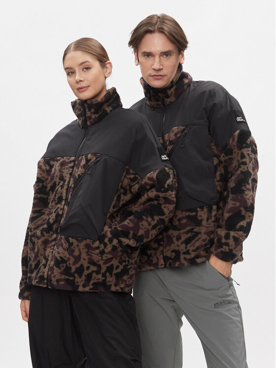 Női Polár kabát Jack Wolfskin, Méret: M, Barna, Maarweg Print Jkt 1711231