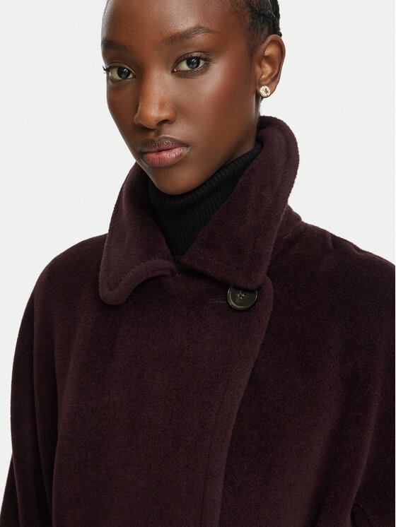 Marella Marella Vilnonis paltas Starna 2623016082200 Violetinė Regular Fit