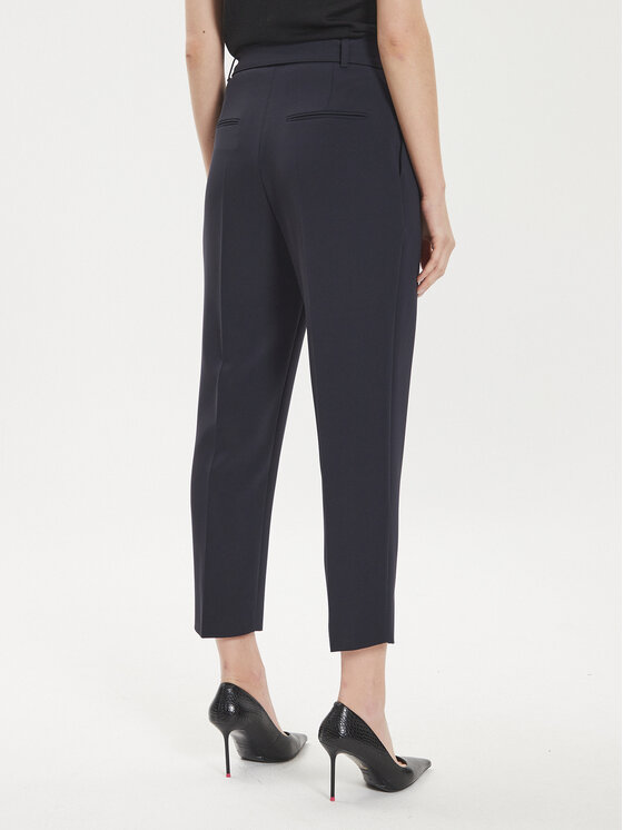 BOSS Boss Bavlnené nohavice Tapiah 50490037 Tmavomodrá Regular Fit
