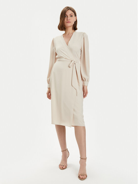 Rinascimento Rinascimento Rochie de zi CFC0118483003 Bej Regular Fit