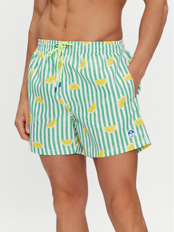 North Sails North Sails Pantaloni scurți pentru înot 673720 Verde Regular Fit