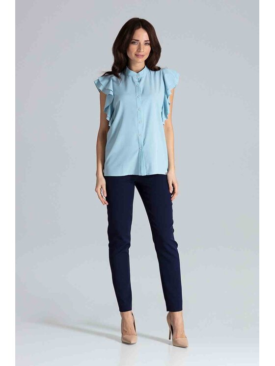 Lenitif Lenitif Blusa K482 Blu Regular Fit