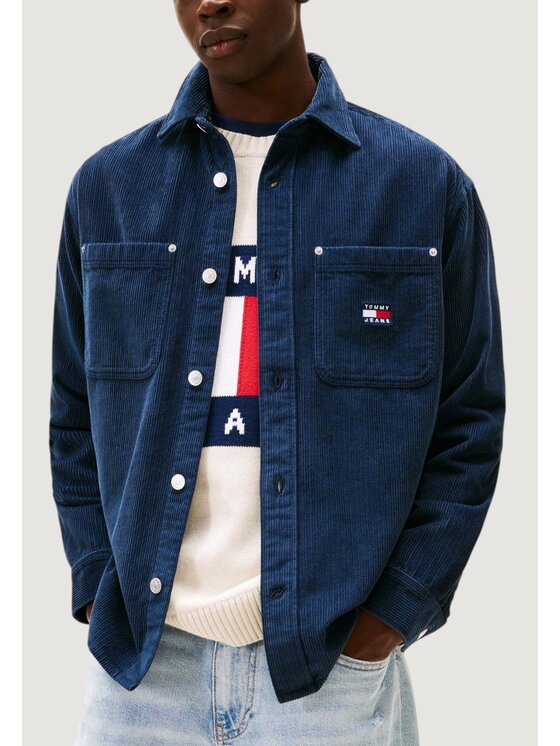 Tommy Jeans Tommy Jeans Πουκάμισο TJM RLX WASHED CORD Μπλε Casual Fit