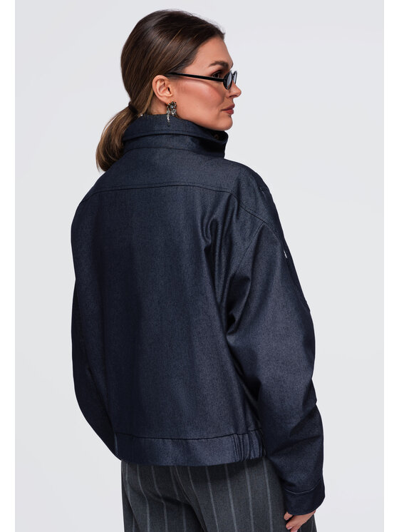 Ombre Ombre Kurtka przejściowa OW-JALP-0137 Granatowy Oversize