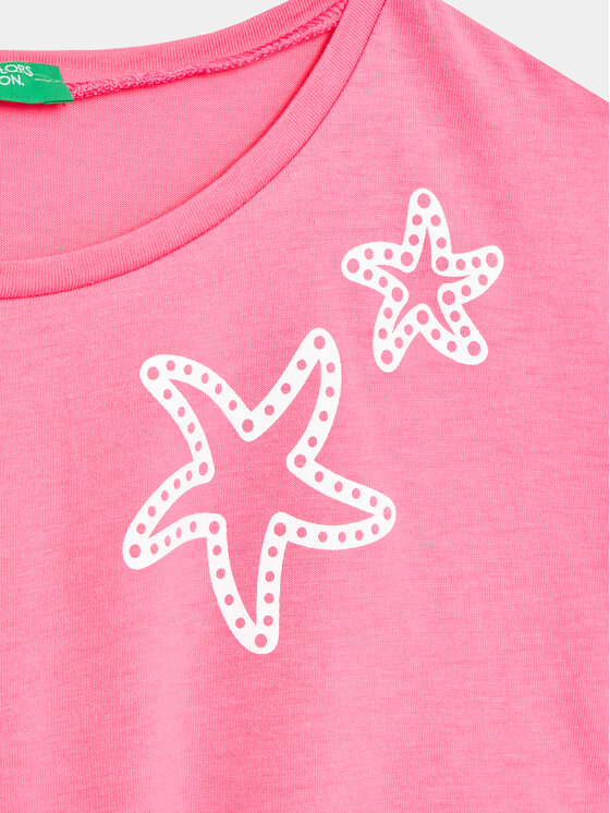 United Colors Of Benetton United Colors Of Benetton Completo T-shirt e pantaloncini 3096CK007 Rosa Regular Fit