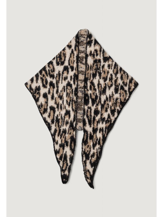 Pieces Pieces Sciarpa Pcjanimal Triangle Scarf Bc Beige