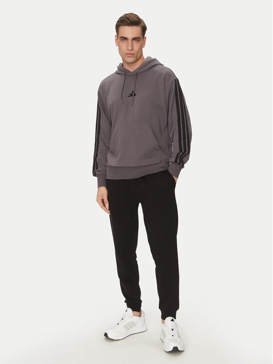 adidas adidas Majica dugih rukava Essentials 3-Stripes JE6365 Siva Regular Fit