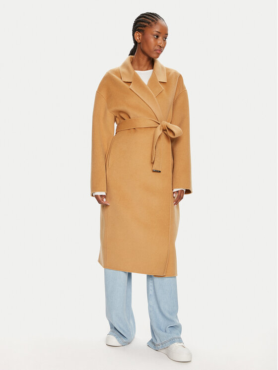 Calvin Klein Calvin Klein Palton de lână K20K207089 Bej Oversize