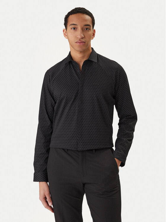 BOSS BOSS Särk Excurse 50554481 Must Regular Fit