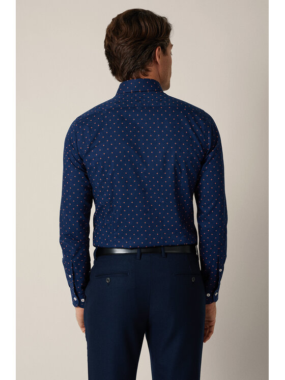 Lancerto Lancerto Koszula Carmela KO073225000016 Granatowy Slim Fit