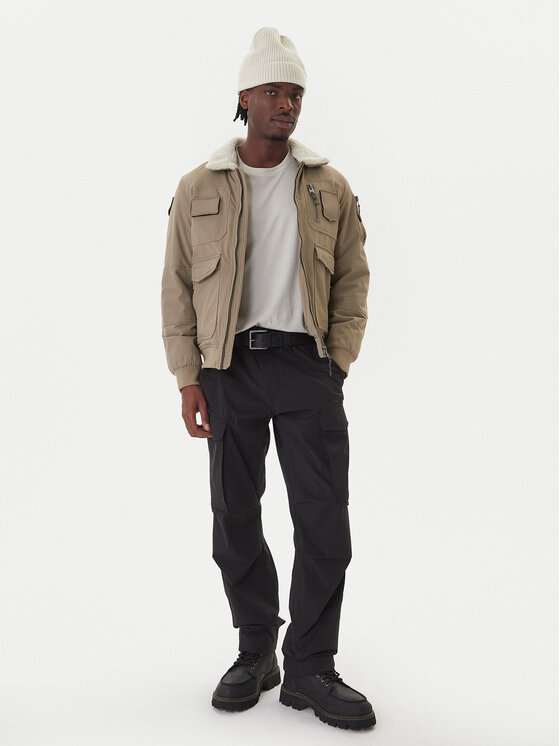 Aeronautica Militare Aeronautica Militare Bomberjacke 252AB3024UCT03151 Khakifarben Regular Fit