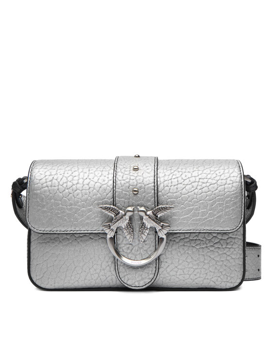 PINKO PINKO Käekott Love One Mini Slouchy Fl AI 25-26 PLTT 104340 A2JT Hõbedane