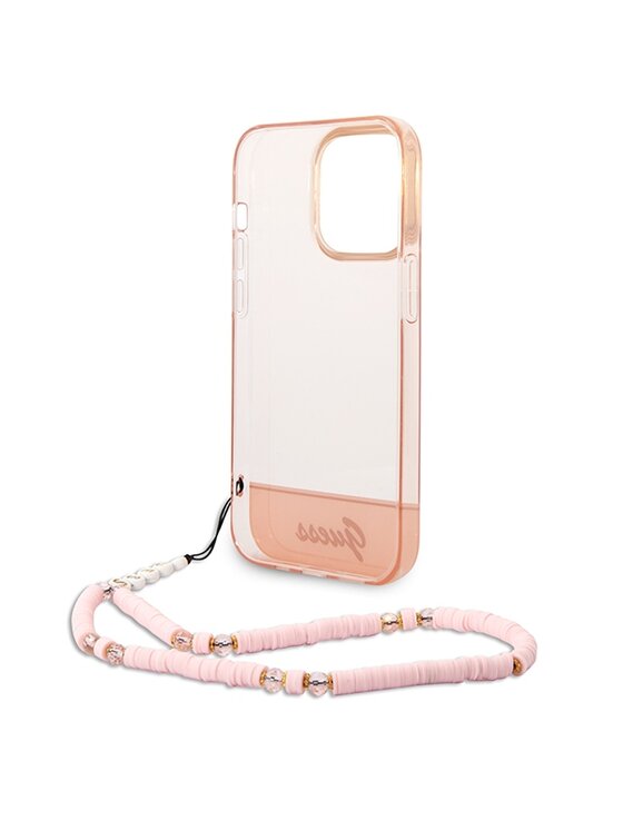 Guess Guess Etui na telefon Pearl Różowe złocenie