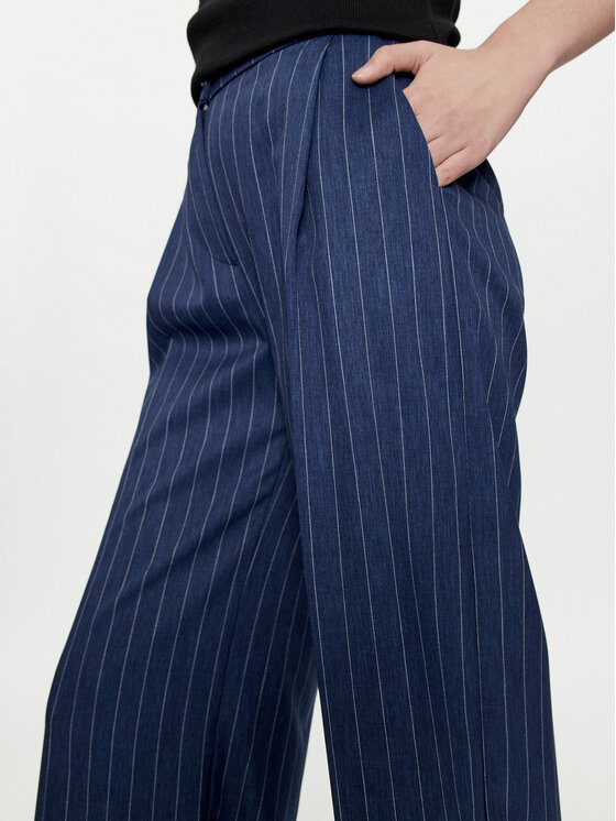 Maryley Maryley Spodnie materiałowe 24EB565/M06 Niebieski Wide Fit