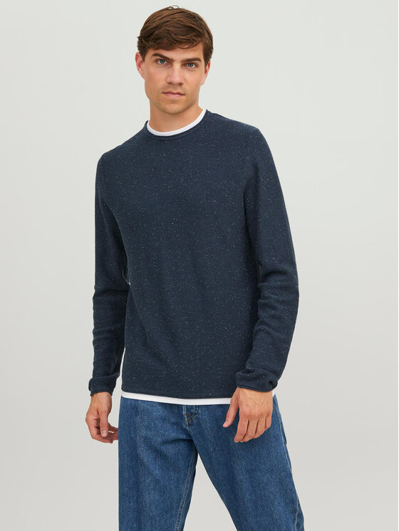 Jack&Jones Sveter 12227443 Tmavomodrá Regular Fit
