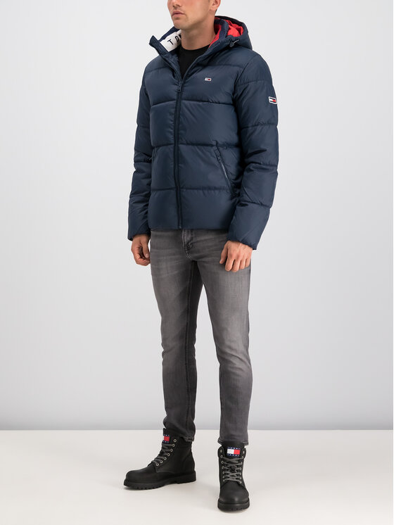 Tommy Jeans Geacă din puf Essential DM0DM07114 Bleumarin Regular Fit •  Modivo.ro