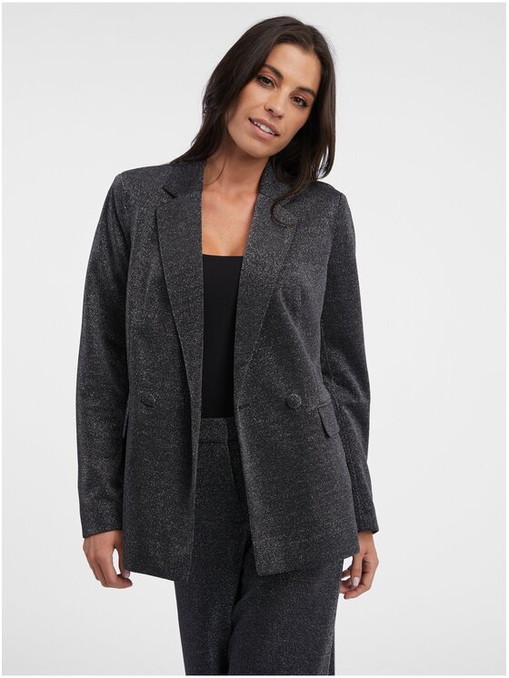 Orsay Orsay Marynarka 482464575000__38 Czarny Regular Fit