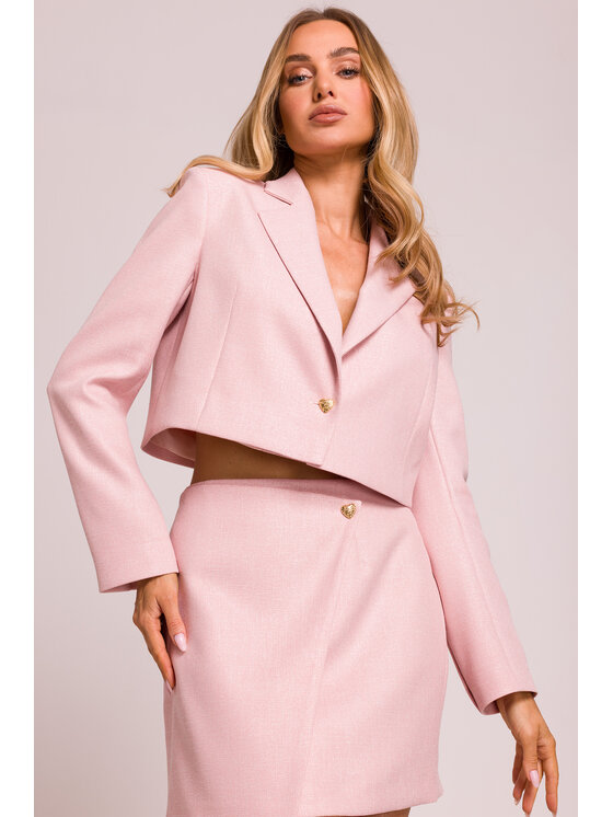 Made of Emotion Made of Emotion Marynarka M853 Pomarańczowy Cropp Fit