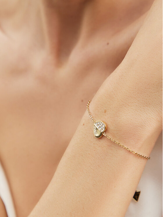 Guess Guess Bransoletka Lovely Guess JUBB03 036JW Żółte złocenie