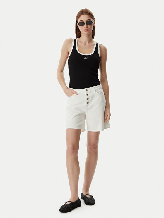 KARL LAGERFELD KARL LAGERFELD Jeansshorts B2W10048 Creme Loose Fit