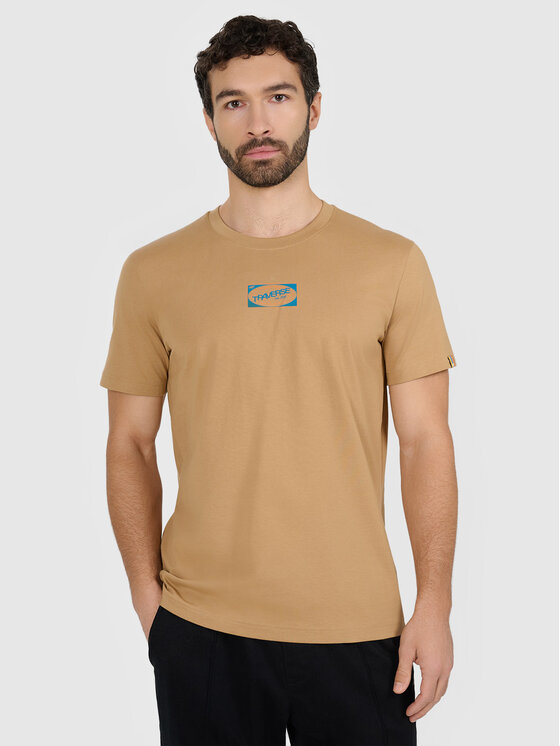4F 4F T-Shirt MISSION READY Beżowy Regular Fit