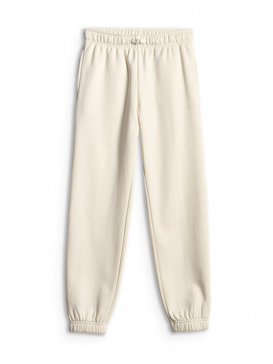 4F 4F Spodnie dresowe BASIC+ Kremowy Regular Fit