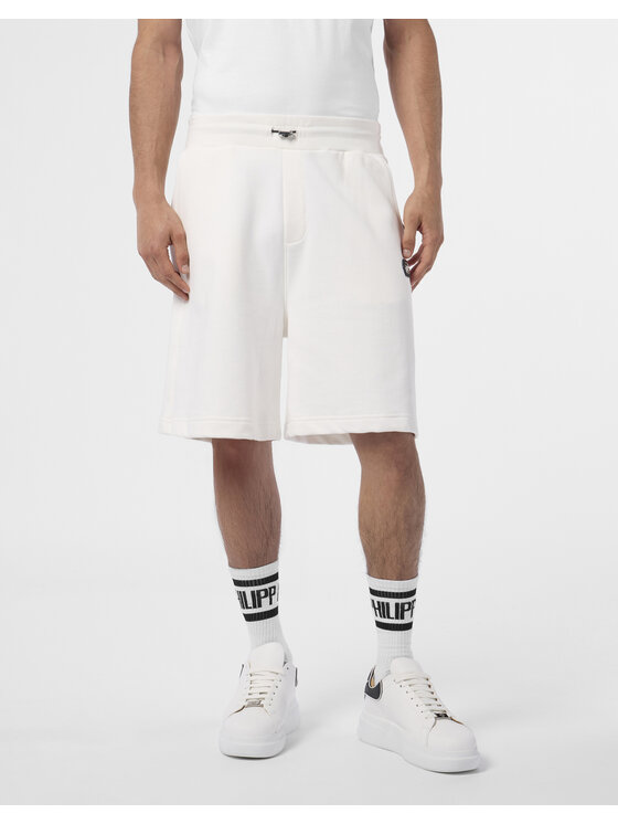 PHILIPP PLEIN PHILIPP PLEIN Pantaloncini sportivi 29831 Bianco Jogger Fit
