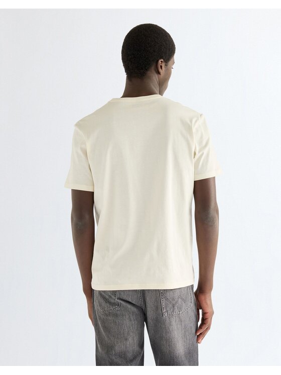Wrangler Wrangler T-Shirt SMALL AMERICANA TEE Biały Regular Fit