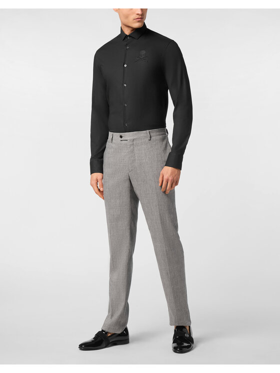 PHILIPP PLEIN PHILIPP PLEIN Spodnie materiałowe 24595 Beżowy Regular Fit