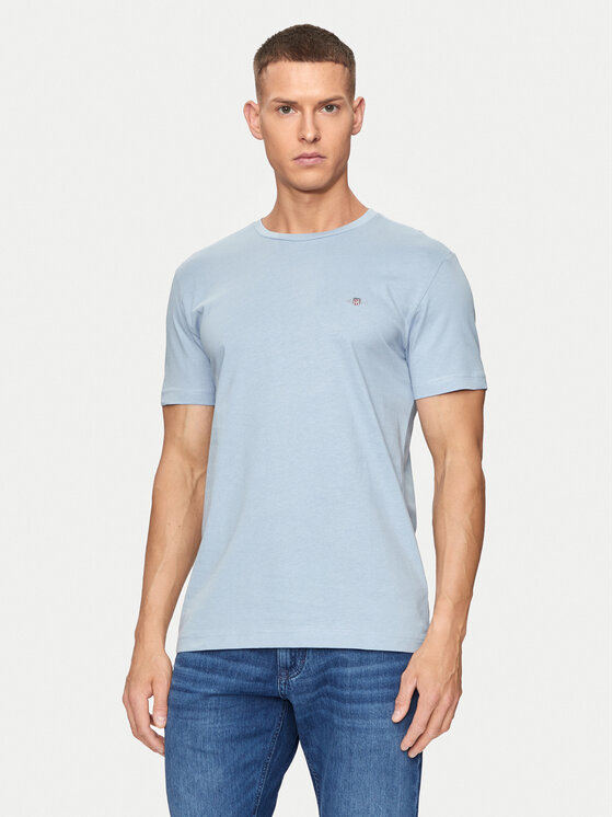 Gant Tricou Shield 2003185 Albastru Slim Fit
