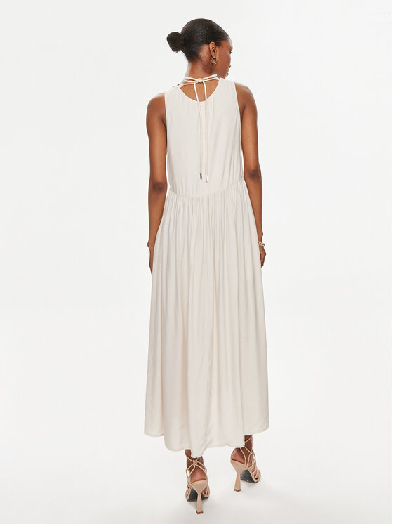 PINKO Pinko Vsakodnevna obleka Nemesi Abito 103562 A1WU Écru Regular Fit