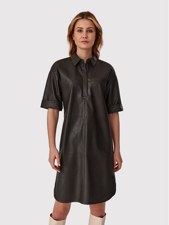 Tatuum Rochie din imitație de piele Lendi T2205.414 Verde Oversize