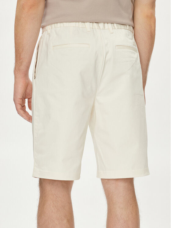 Calvin Klein Calvin Klein Šortky z materiálu Sateen K10K112831 Écru Regular Fit