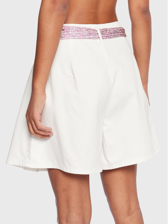 Pantaloncini di tessuto 311BD25022 Bianco Relaxed