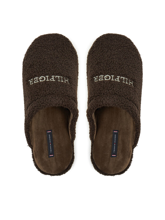 Tommy Hilfiger Tommy Hilfiger Παντόφλες Σπιτιού Warm Curly House Shoe FM0FM05226 Καφέ