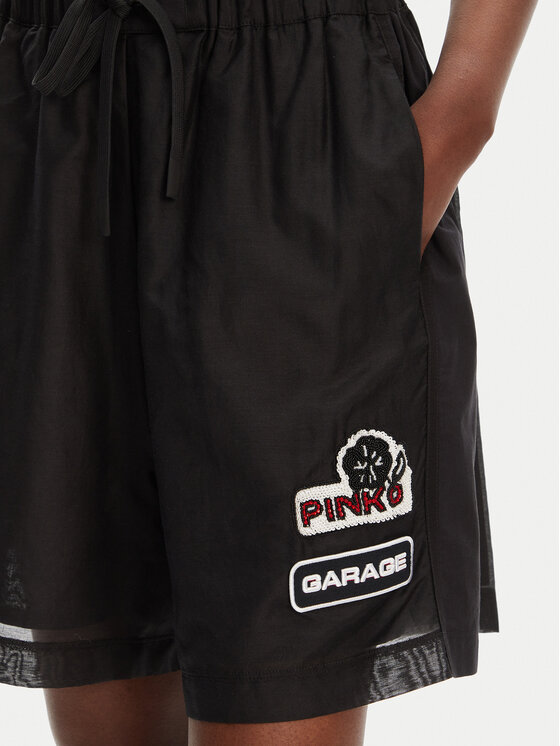 PINKO PINKO Szorty materiałowe Lewis 105243 A2M7 Czarny Regular Fit
