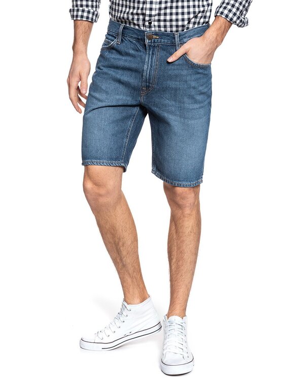 Lee Lee Pantaloncini di jeans RIDER SHORT Blu Slim Fit