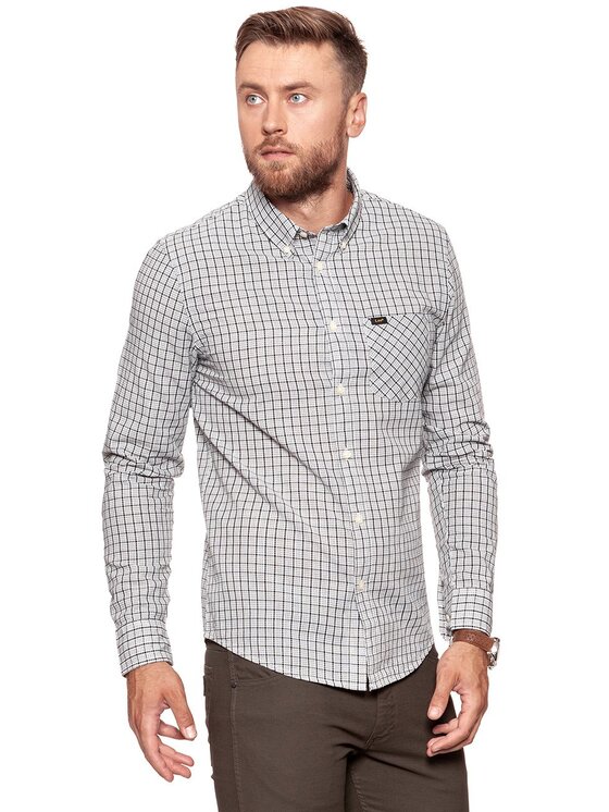 Lee Lee Camicia BUTTON DOWN Nero Regular Fit