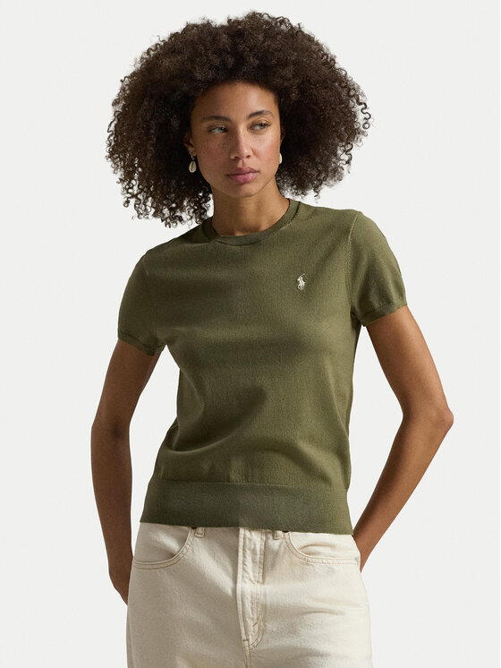 Polo Ralph Lauren Polo Ralph Lauren Tričko 211971872501 Kaki Slim Fit