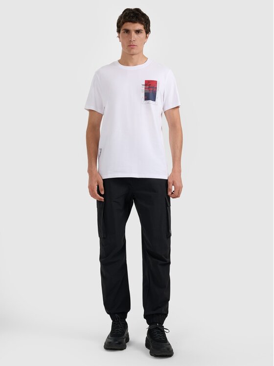 4F 4F T-shirt 4FRAW25TTSHM3256-10S Bianco Regular Fit