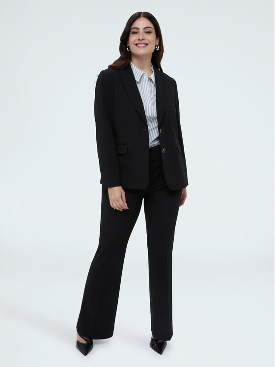 Fiorella Rubino Fiorella Rubino Spodnie materiałowe P010L002300N033 Czarny Flare Fit
