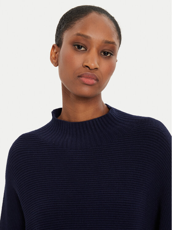 Kontatto Kontatto Rollkragenpullover 3M0213 Dunkelblau Relaxed Fit